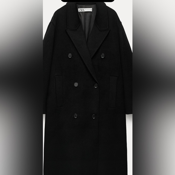 Zara wool blend double breasted coat - Picture 15 of 16